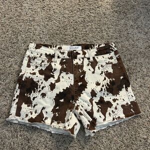 Judy Blue Brown and White Jean Shorts